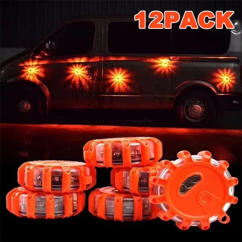 1/2/3/4/6/8/10/12 pezzi spia LED batteria incorporata 9 modalità svasatura di sicurezza Dash lampada lampeggiante di emergenza luce stroboscopica portatile