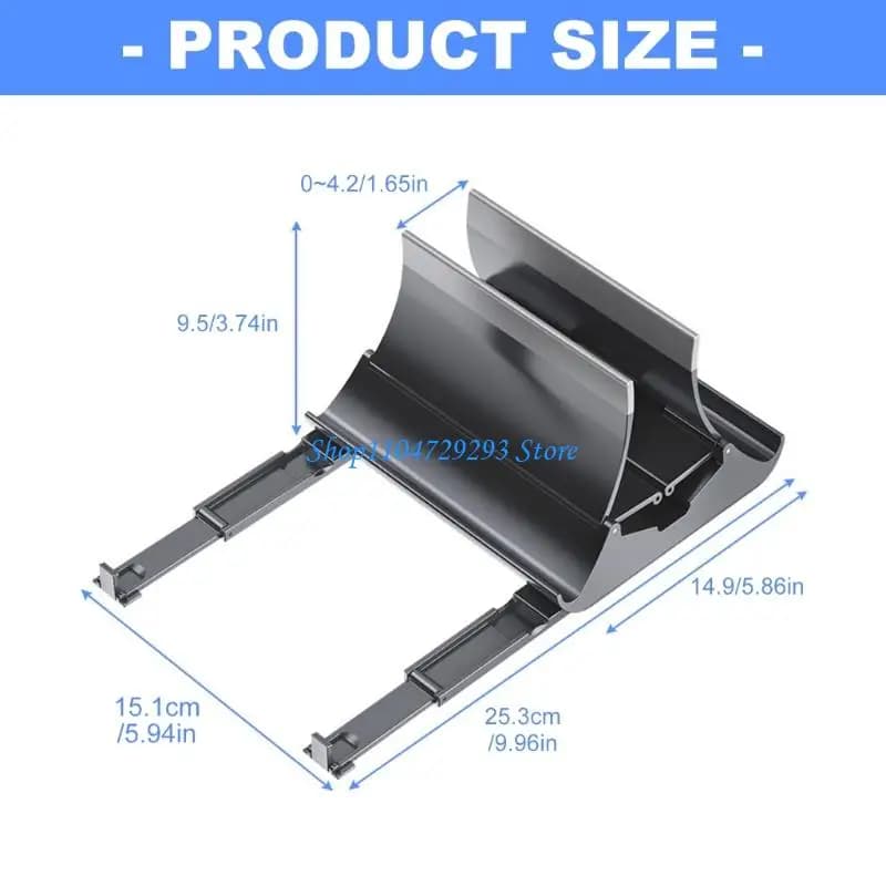 Y2GD Supporto da tavolo verticale salvaspazio con rialzi per laptop con cuscinetto in silicone antiscivolo