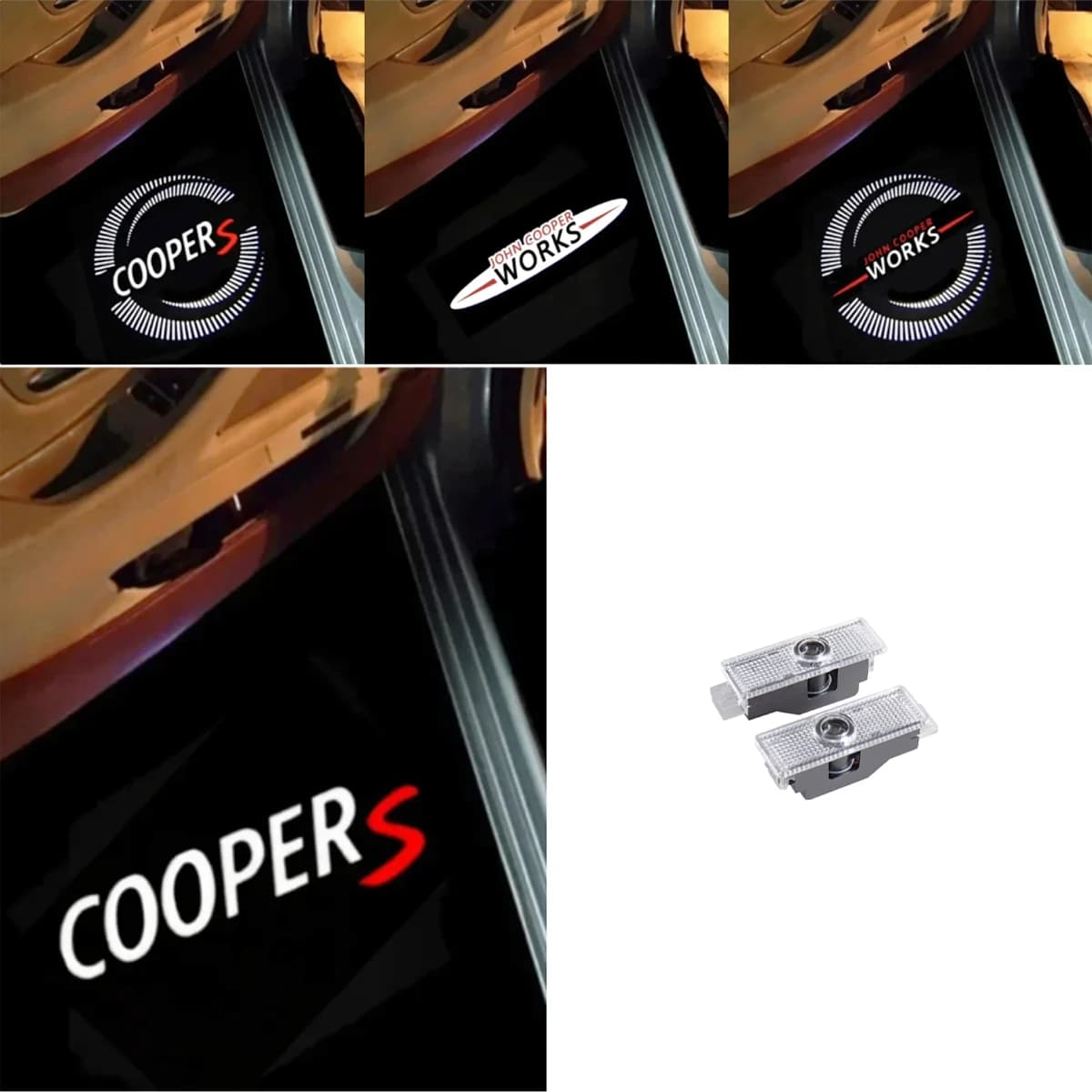 Auto proiettore porta emblema luci a LED per MINI Cooper One R50 R52 R53 R56 R57 R58 Countryman R60 F55 F56 R5 R53 JCW accessori
