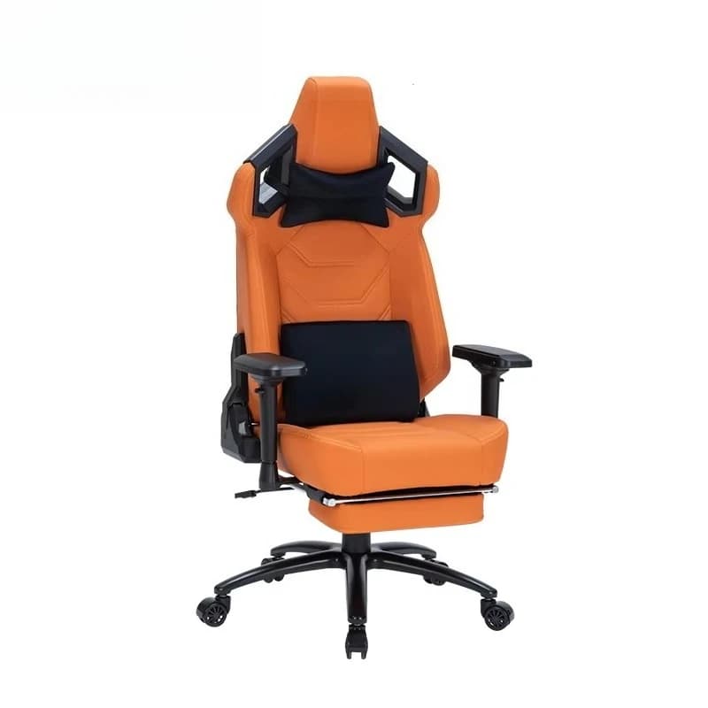 Sedia da gioco da corsa in pelle PU per computer da gioco da gioco di lusso con poggiapiedi
