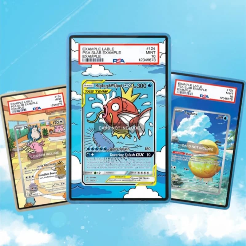 Mega Leafeon Magikarp Anime Card Extended Art Acrylic Display Collection Diy Card Extended Painting Psa Display Rack Accessories