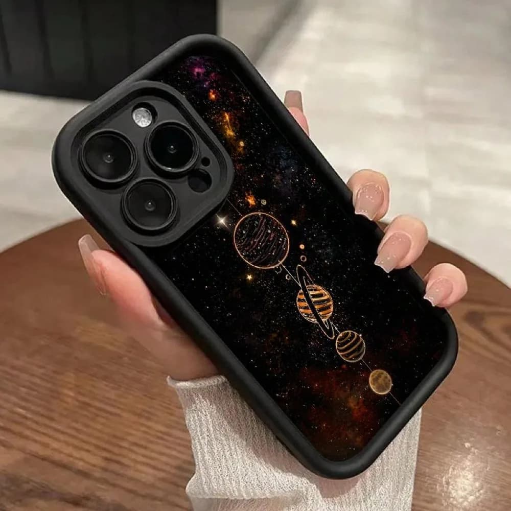 Star Universe Planet Case For IPhone 16 15 14 Pro Max 13 12 11 XR XS Plus Shockproof Full Camera Protection Durable Slim Silicon