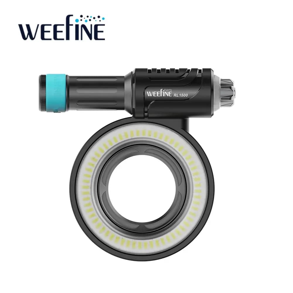 Weefine-WF108 Ring Light, 1500 Lumen for Olympus Tough TG7 6 5 Camera, Scuba Diving, Underwater Photography, Video, Macro/Close