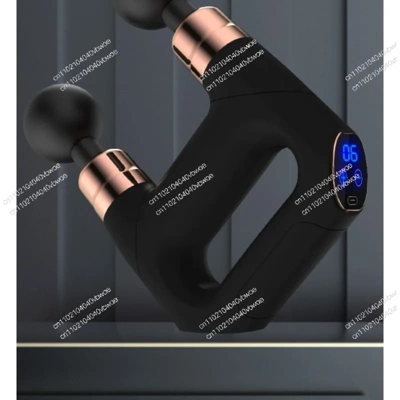 Dual Head Massage Gun with USB charging, power button, for muscle relaxation and fitness