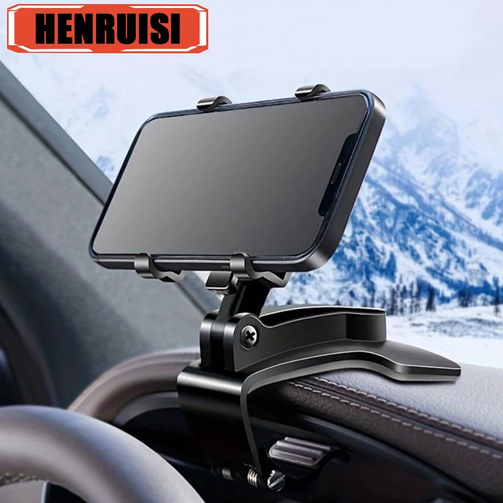 Supporto universale per telefono da auto, clip per cruscotto, supporto GPS, supporto per cellulare in auto per iPhone, Samsung, Xiaomi