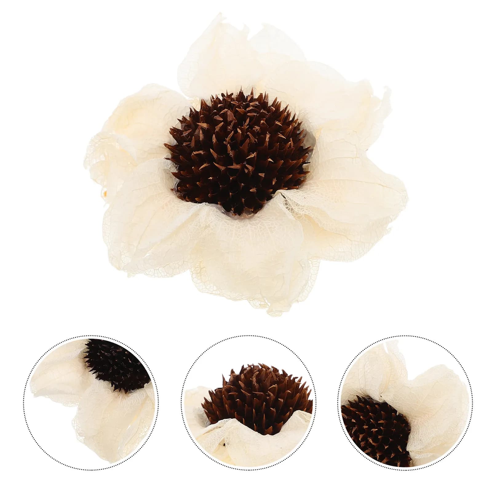 4Pcs Sola Wood Grain Diffuser Flower Head Replacement Decor Aromatherapy Flower Topper Reed Diffuser Accessory