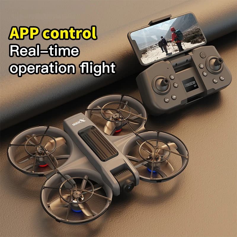 Drone RC con Controllo VR, Motore Brushless, WIFI FPV, Evitamento Ostacoli, Occhiali VR, Doppia Fotocamera HD 8K Professionale e Schermo