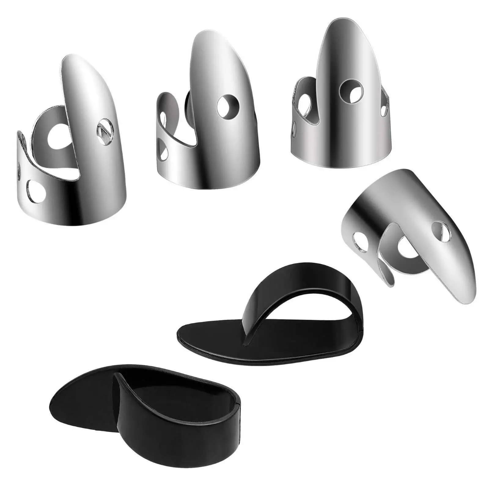 Anti Slip Stainless Steel Finger Protection Gear Thumb Picks Guitar Accessory for Consistent Sound and Daily Practice Routine