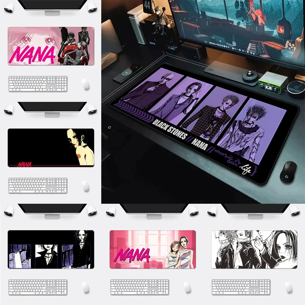 Anime Oosaki Nana Mousepad HD Printing Computer Gamers blocking Edge tappetino per Mouse antiscivolo tastiera muslimah PC Desk Pad