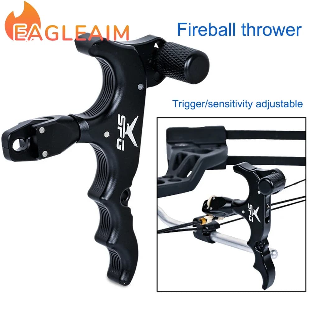 Fireball Launcher Four-Finger Grip Release Composite Recurve Bow for Arrow Shooting Automatic Closure And 360-Degree Rotation