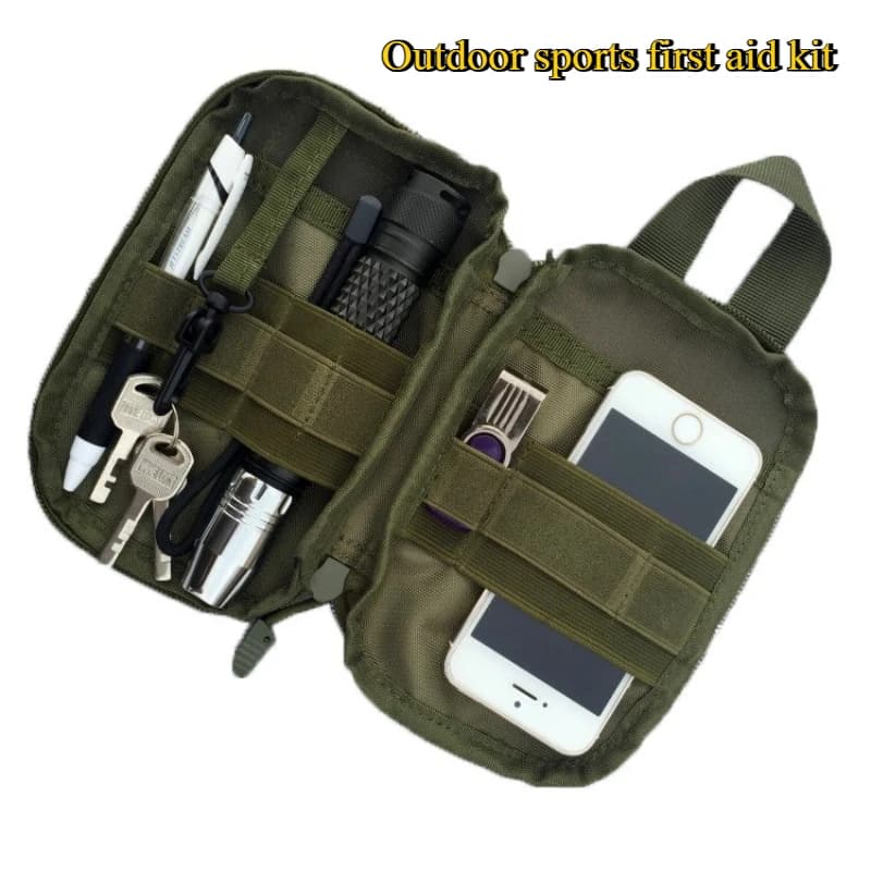 1pc piccola marsupio campeggio escursionismo caccia accessori borsa custodia per cellulare supporto kit di pronto soccorso per sport all'aria aperta