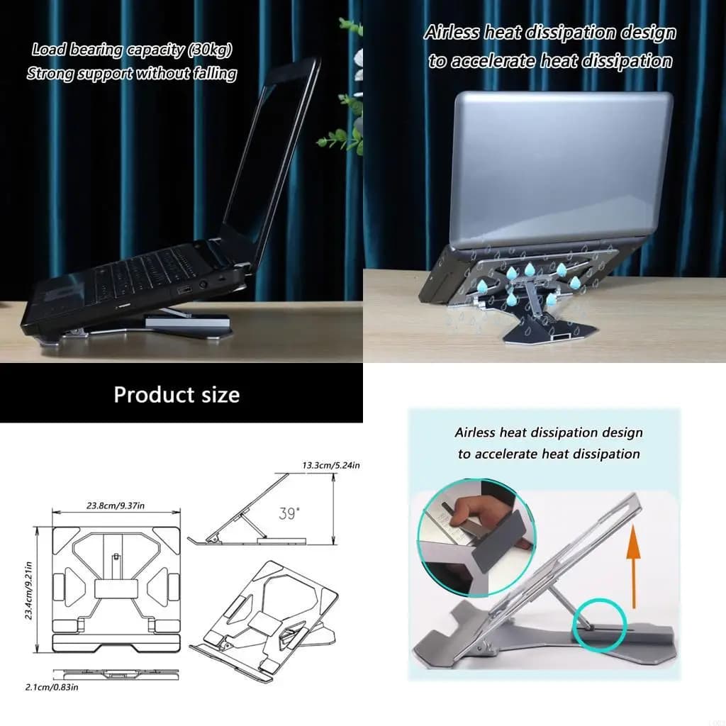 Staffa per supporto per tablet in alluminio CORA Staffa per tablet regolabile da scrivania pieghevole