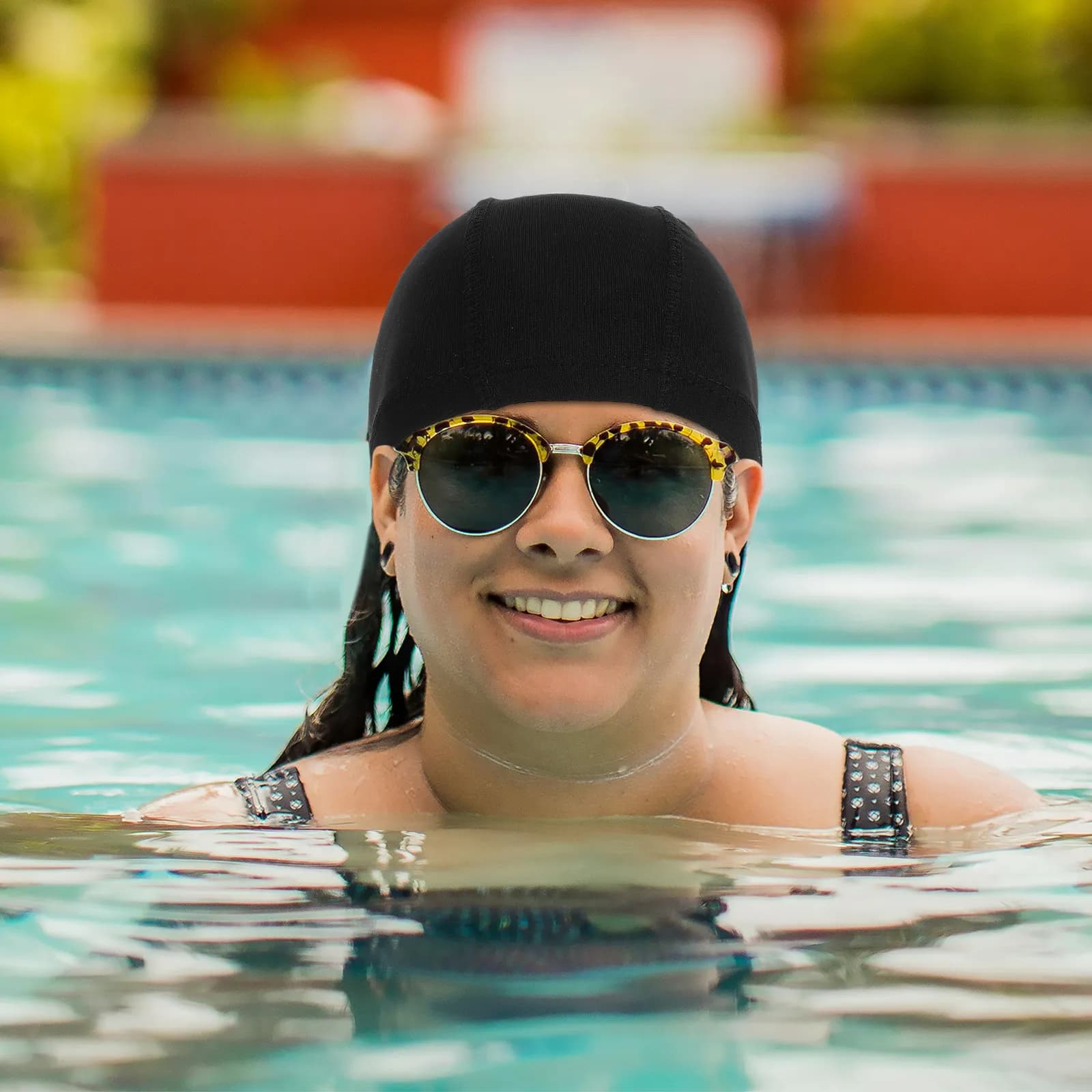 3 pezzi di cappucci da nuoto in tessuto elastico traspirante ad asciugatura rapida per piscina, spiaggia, allenamento, donne, uomini, giovani, capelli lunghi o corti