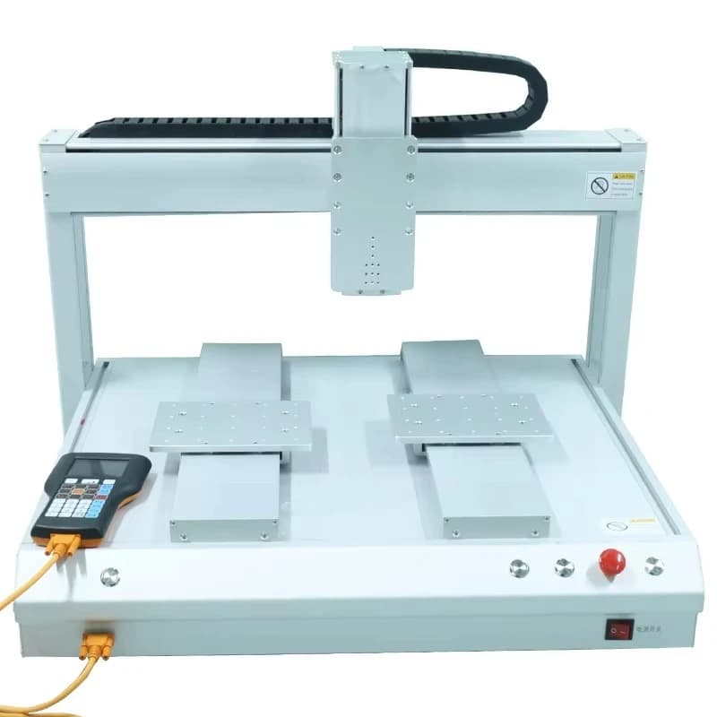 Spruzzatrice di adesivi hot melt a doppia stazione Distributore automatico universale di silicone/resina epossidica/UV