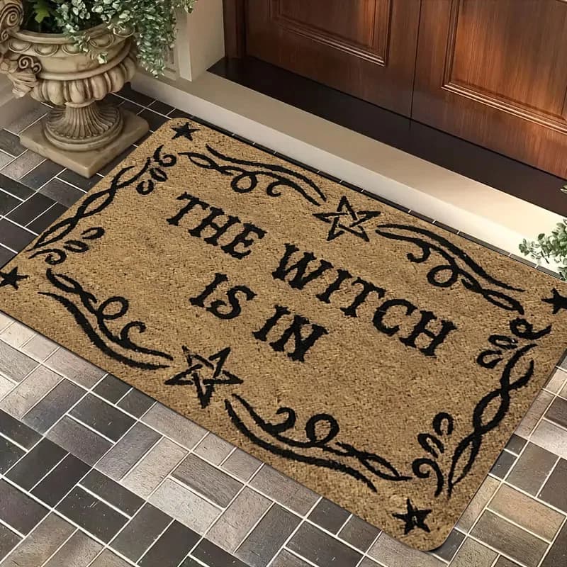 Wizard Lives Here Magic Printed Welcome Door Mat Tappeto antiscivolo assorbente lavabile in lavatrice per l'ingresso e l'arredamento della casa