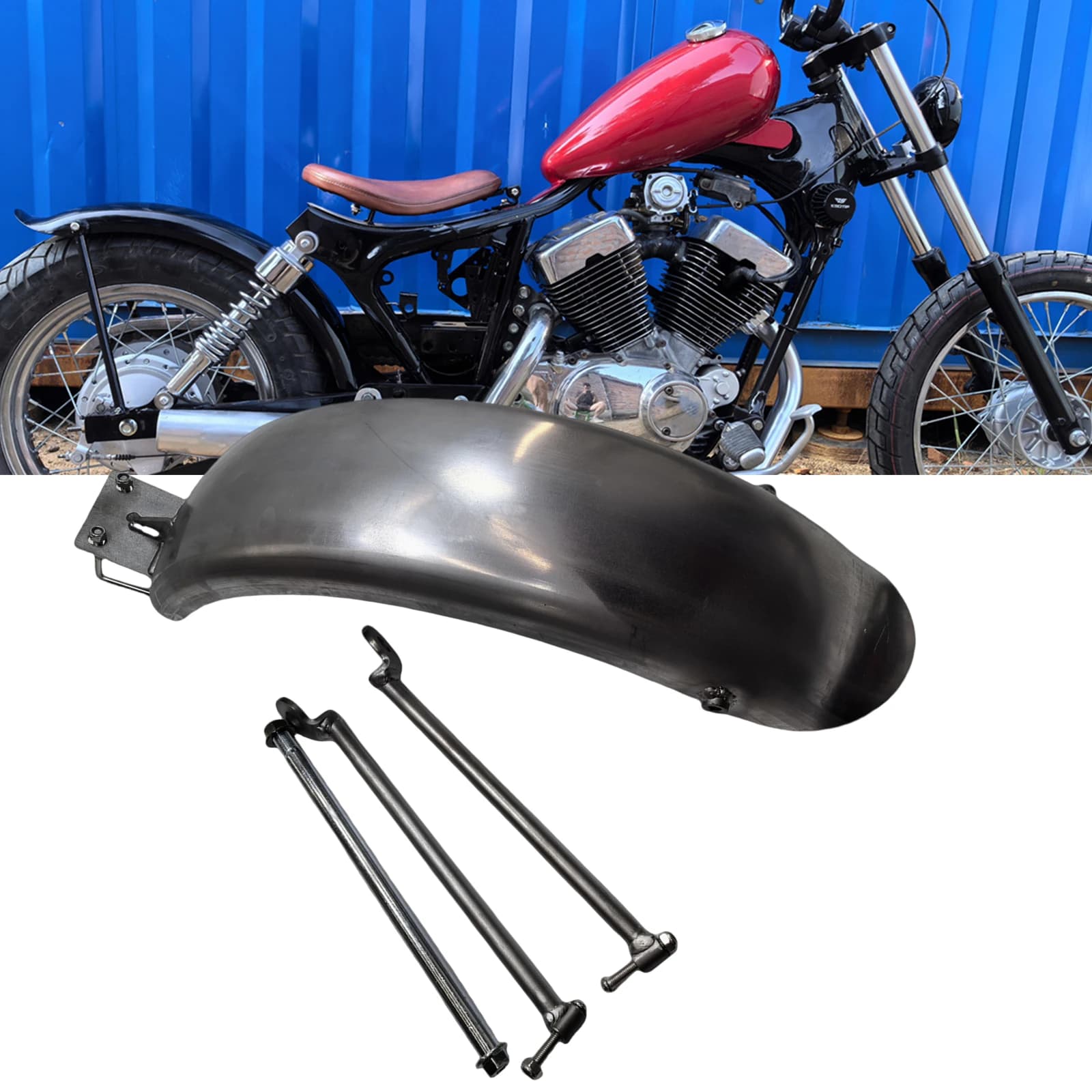 Per Yamaha XV250 Parafango posteriore per moto con supporti Protezione per ruota posteriore Paraspruzzi con patta