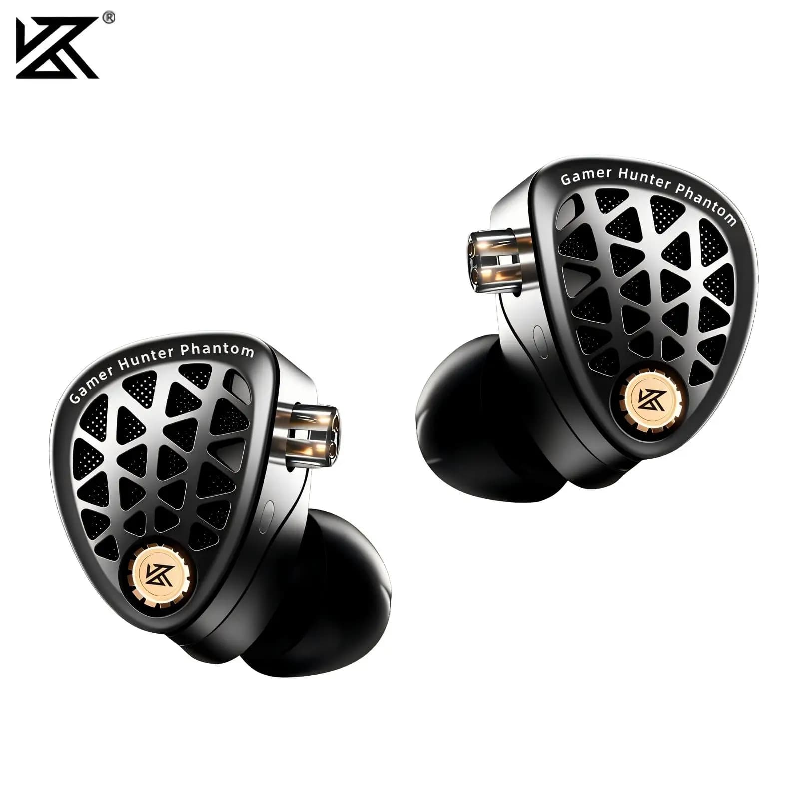High-end KZ Phantom HiFi game headphones with DSP audio card for eSports, in-ear headphones with detachable cable, IEM.