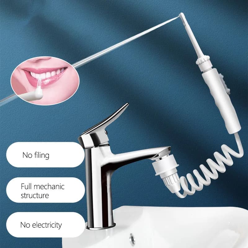 Dentale Acqua Flosser Rubinetto Irrigatore Orale Filo Interdentale Irrigatore Dentale Portatile Dentale Getto D'acqua Pulizia Dei Denti Bocca Lavatrice