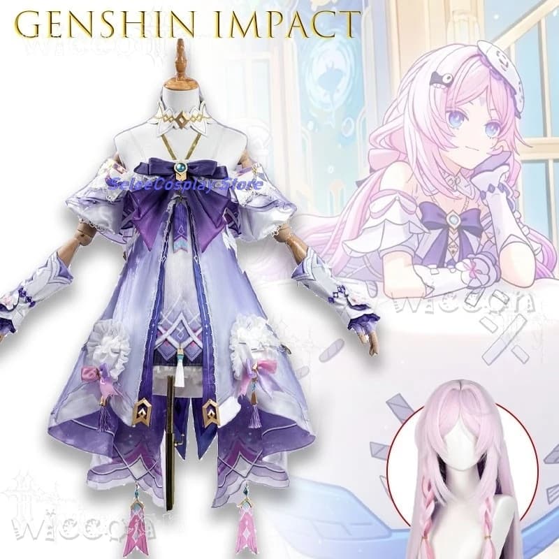 Genshin Impact Citlali Full Set - Two Dimensional Women Costume Comic Con Halloween Party Purple Cosplay Full Costumes Sets