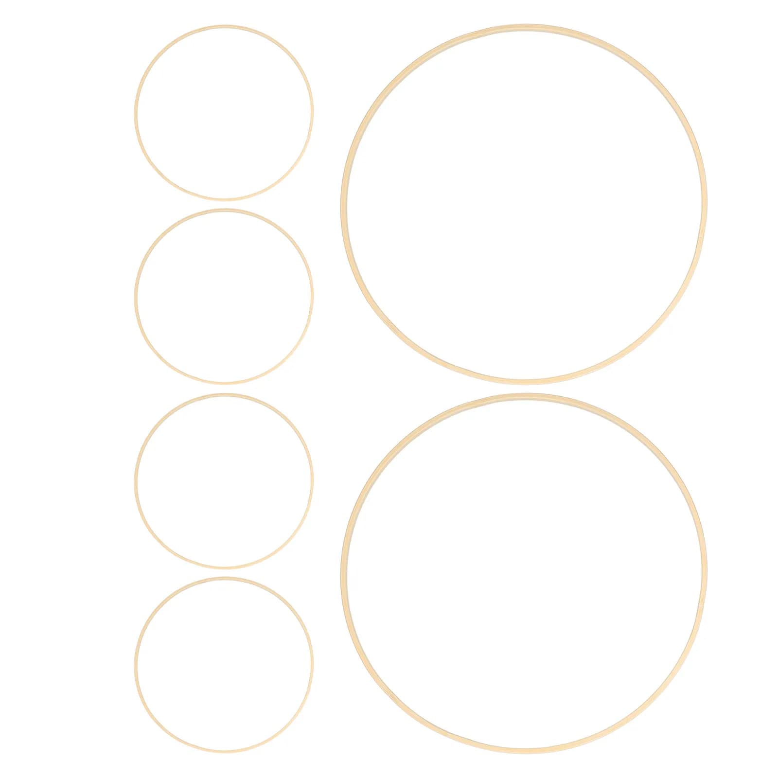 6 Pcs Dream Catcher Hoop Ring Bamboo Hoops for Macrame Crafts Rings Dreamcatcher