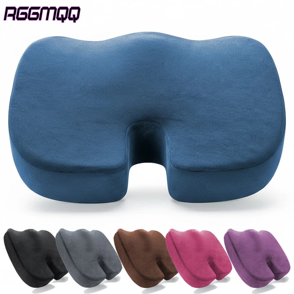 Cuscino per Sedia da Ufficio - Imbottitura in Memory Foam - Per Dolore Sciatico e Lombare - Correttore di Postura Sagomato per Auto