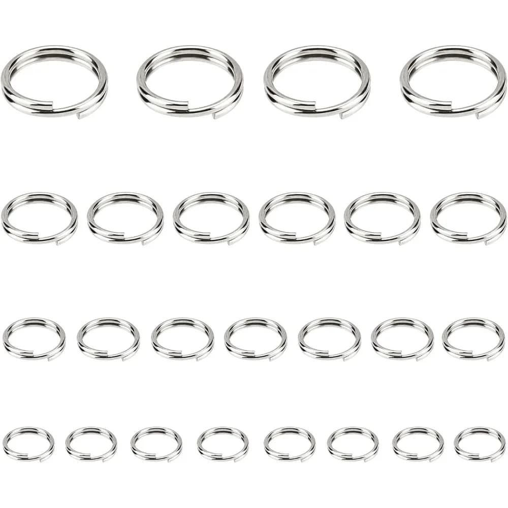 800 pezzi 4.5/5/7/8mm Portachiavi divisi Portachiavi in acciaio inossidabile Portachiavi diviso in metallo Portachiavi Anelli per kit domestici artigianali