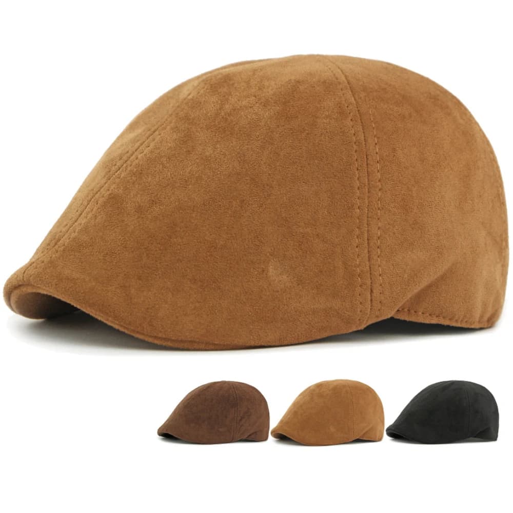 HT5028 Berretti per uomo Donna Artista Pittore Berretto ottagonale Cappello Berretto piatto edera regolabile Maschio Femmina Autunno Inverno Berretto in pelle scamosciata