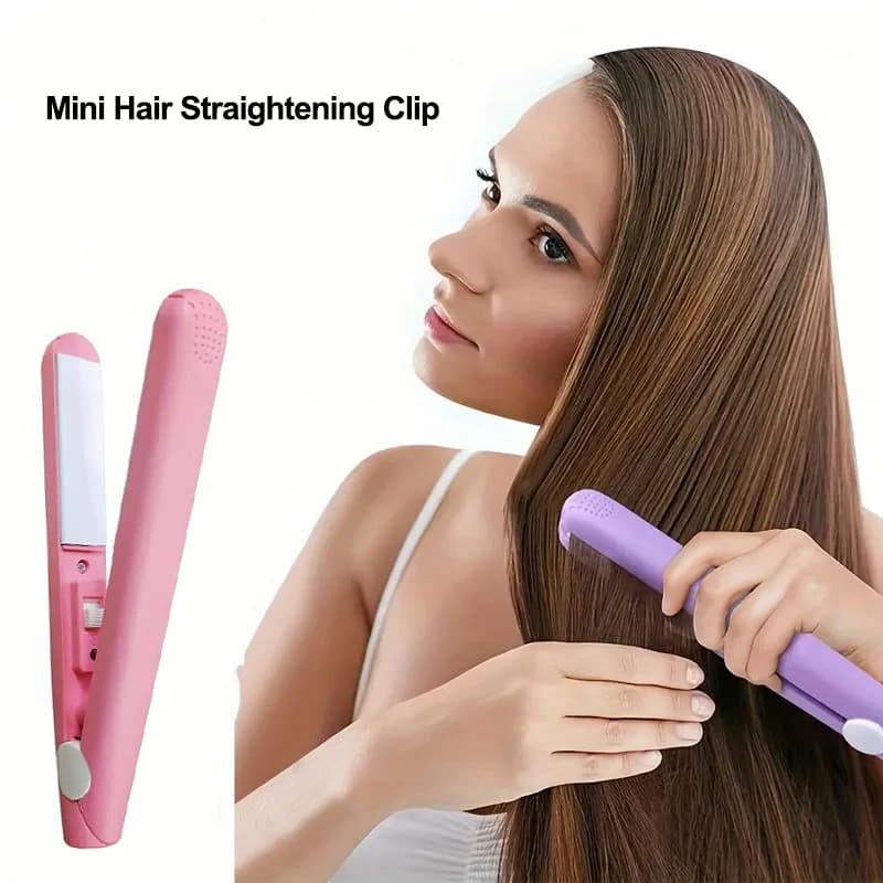 1PC Mini Hair Plate Cartoon Curling Smooth Hair Clips Double Purpose Iron Curling Laptop