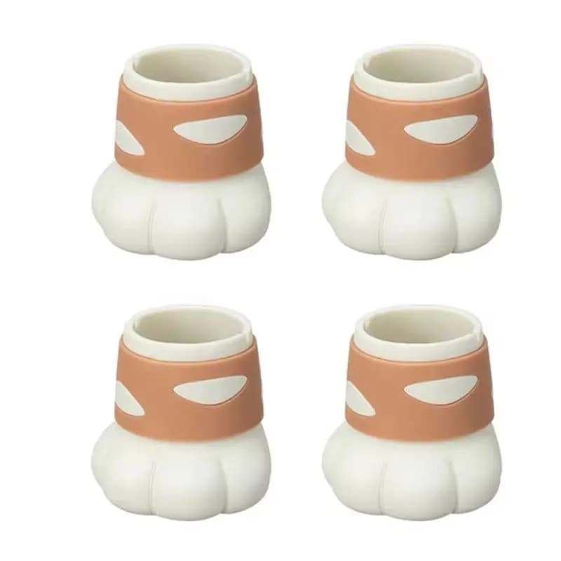 A20F-Tappi per gambe di sedie in silicone, coprigambe per mobili antiscivolo con design ad artiglio di gatto, protezioni per pavimenti per gambe di tavoli e sedie
