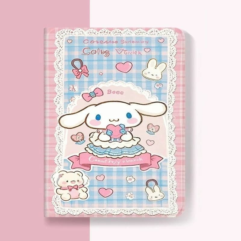 Custodia per iPad Air 7/6/5/4a generazione Cinnamoroll con porta matita per iPad Pro 11 pollici, custodia simpatica a cartone animato per tablet 11a, 10a, 9a generazione, 10.2 pollici