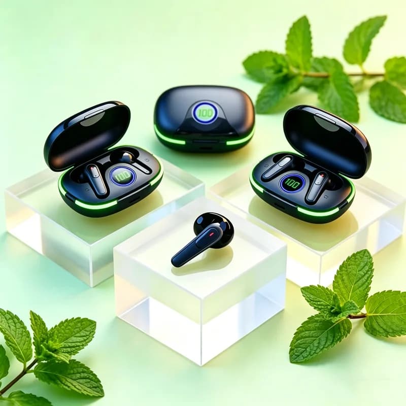 TWS Wireless Earphones Bluetooth Fone Headphones Sports Headset Touch Control Earbuds with Microphone for Smartphones