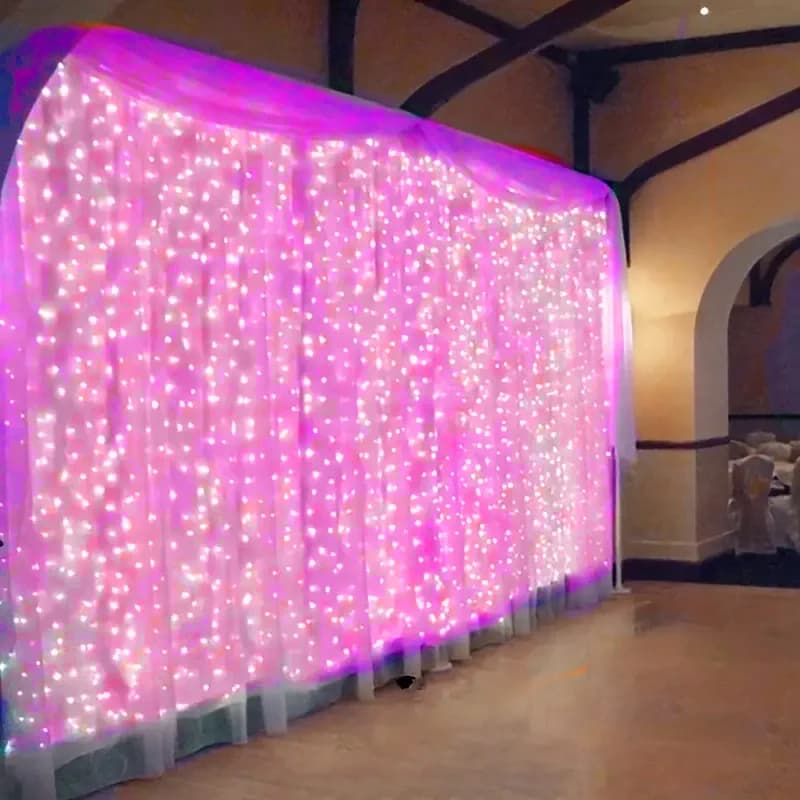 Luci a LED a Tenda USB per San Valentino, Ghirlanda Luminosa con Telecomando, Luci Fatate per Camera da Letto e Casa