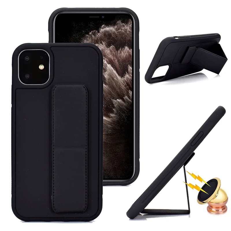 Custodia per telefono per iPhone 15 Pro Max Custodia antiurto per auto pieghevole opaca tinta unita per iPhone 14 Pro Max 11 12 13 Pro Max