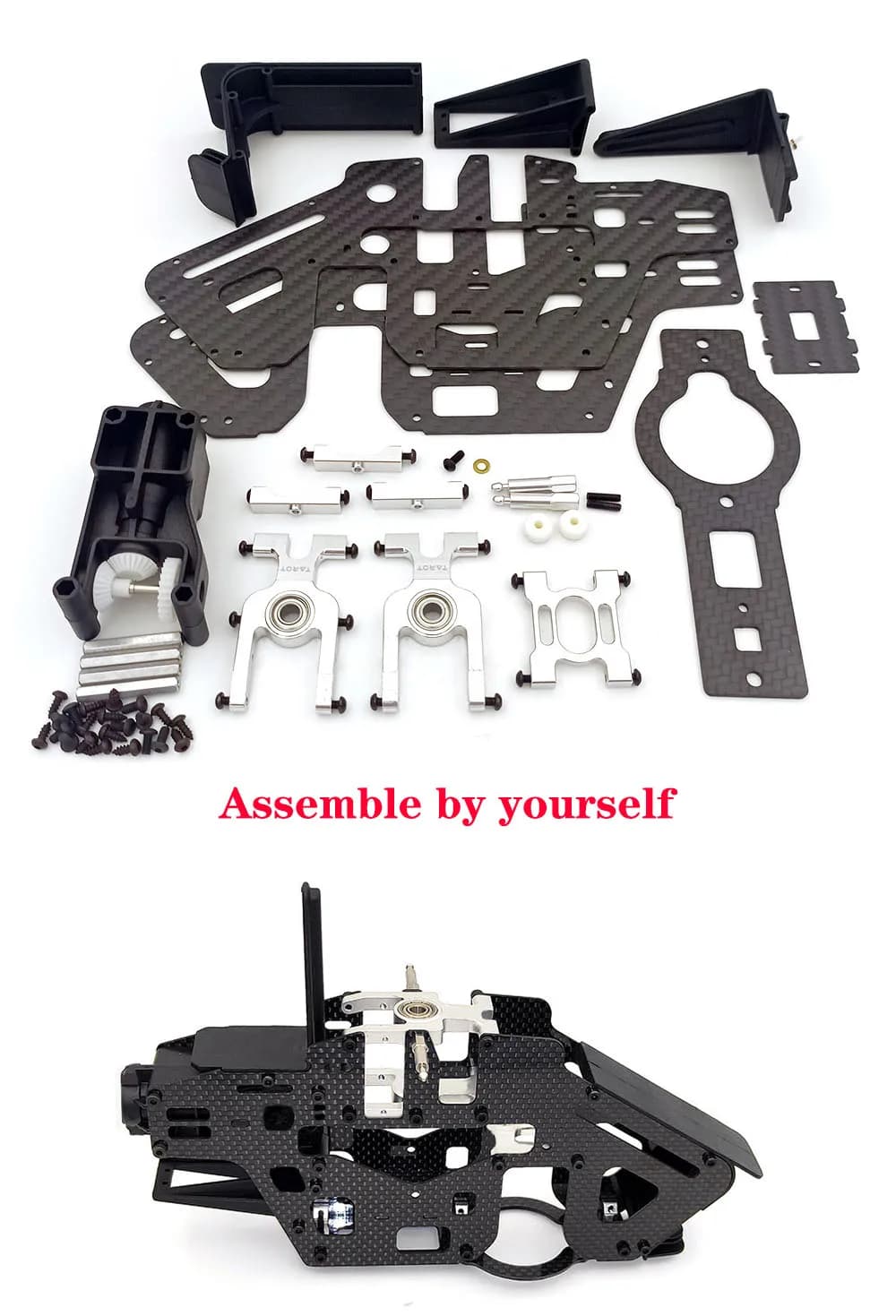 Allineare Trex 450 Pro DFC elicottero coppia tubo coda telaio principale in fibra di carbonio 450 Kit elicottero parte