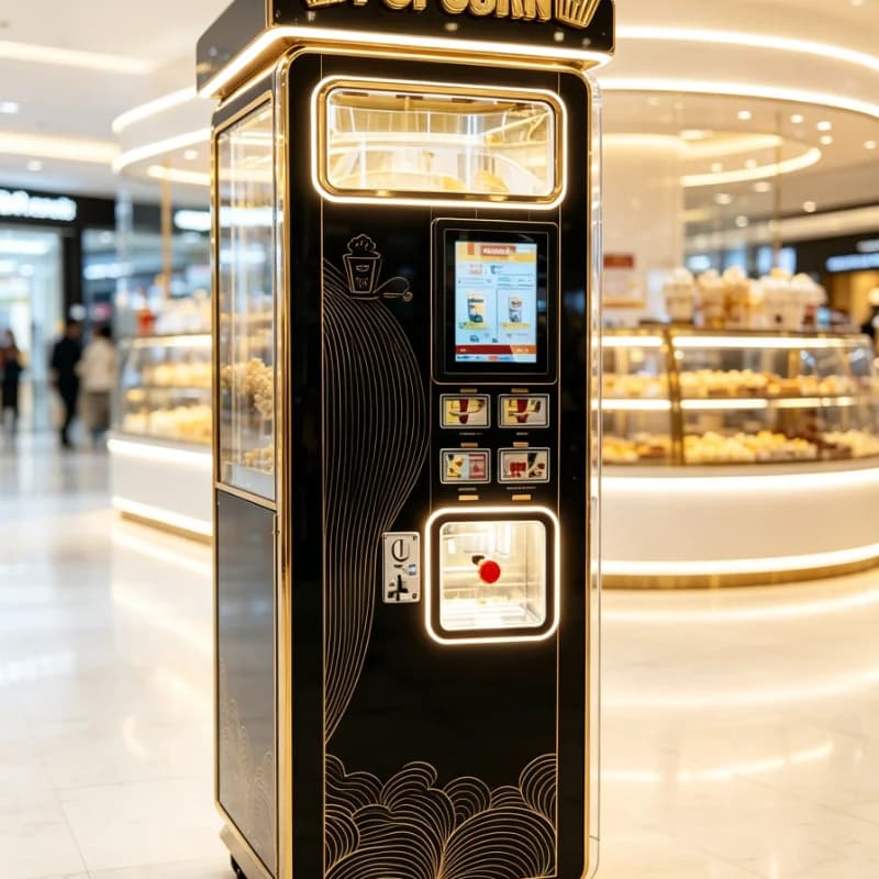 Customized Floor Model Popcorn Machine Commercial Electric Kettle Popper with Glass Door for Event Use