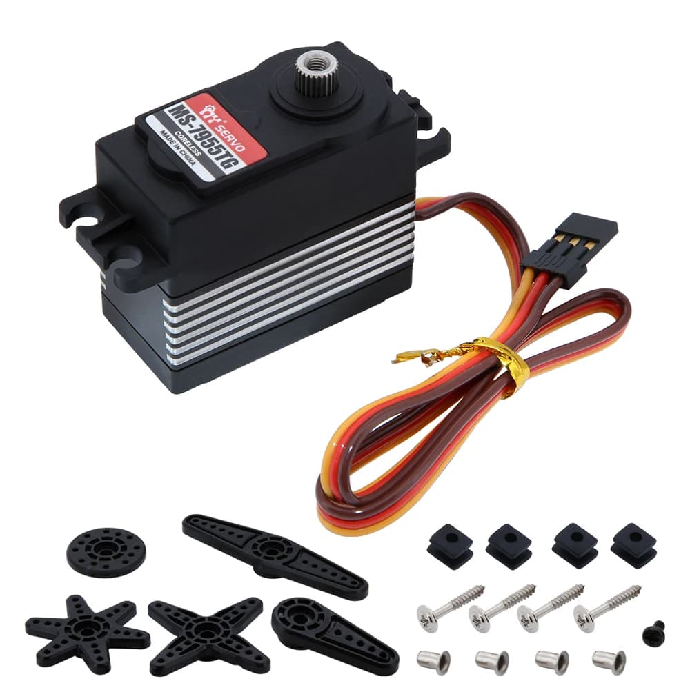 IL MIO Servo MS-7955TG 6.0V/24KG Motore Coreless Servo Digitale Ultral Resistente agli Spruzzi Titanio Gear Sostituire HS-7955TG per Modello di Auto Rc
