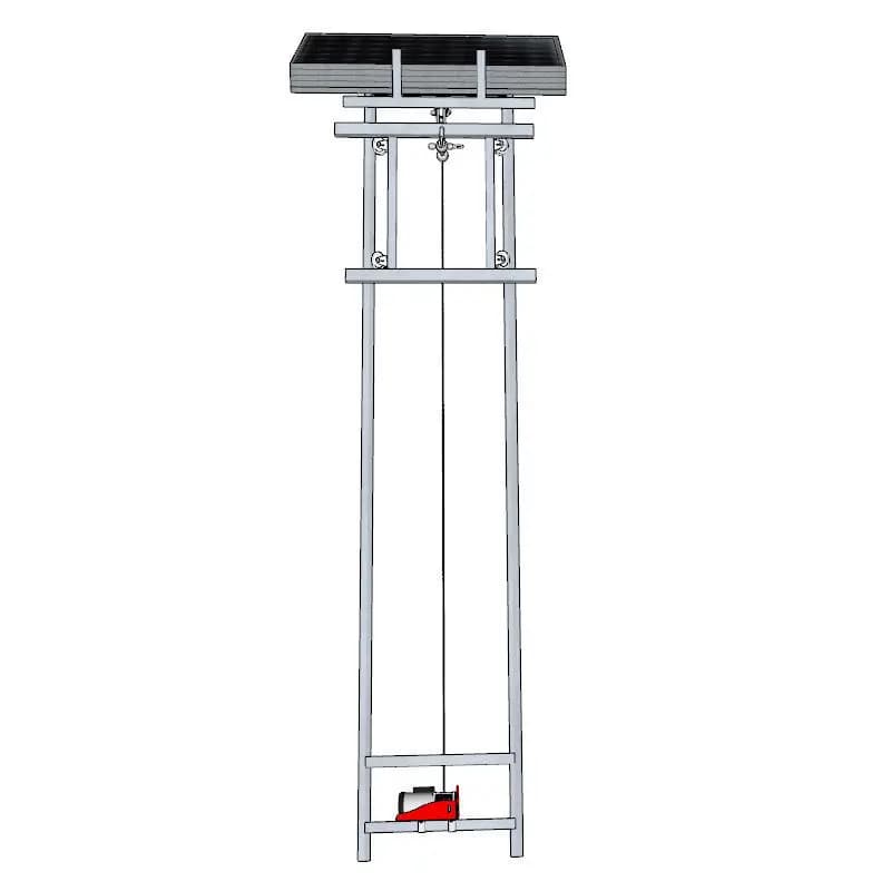 Sollevatore Elettrico per Porte e Finestre in Vetro, Gru per Pannelli Fotovoltaici, Sollevatore per Pannelli Solari, Alimentatore Portatile Miniaturizzato