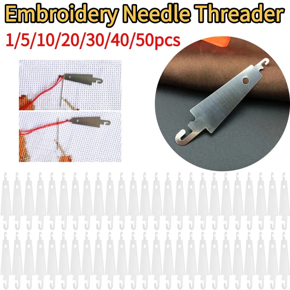 Stainless Steel Needle Threaders Inserter Embroidery Needle Threader Threading DIY Needlework Cross Stitching Sewing DIY Tools