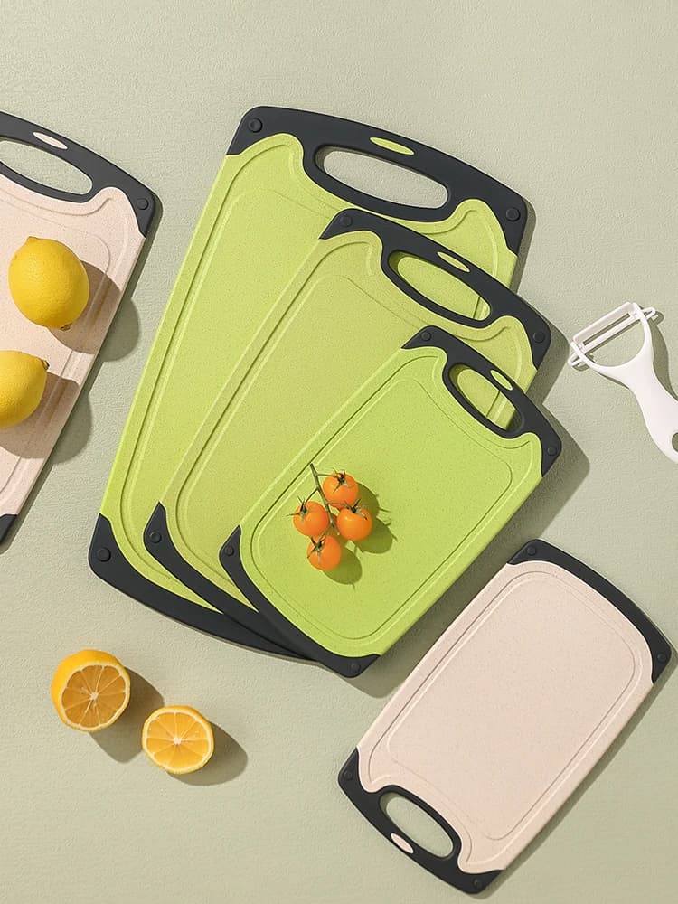Tagliere di grano St a doppia faccia Utensile da cucina Tagliere per alimenti clementari per bambini Tagliere per frutta Tagliere per uso domestico