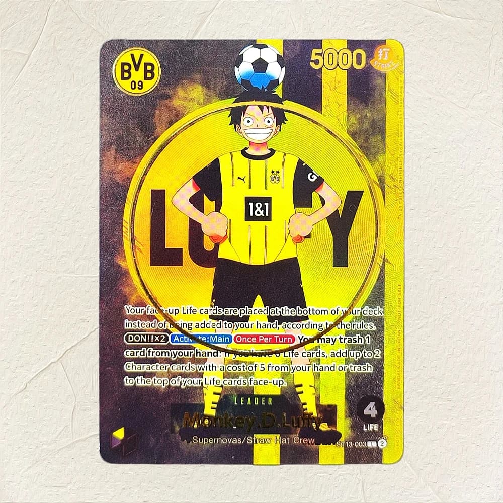 One Piece Monkey.D.Luffy ST13-003 DIY Foil Texture Cards English Version Collectible Grade Premium Anime Collection Cards
