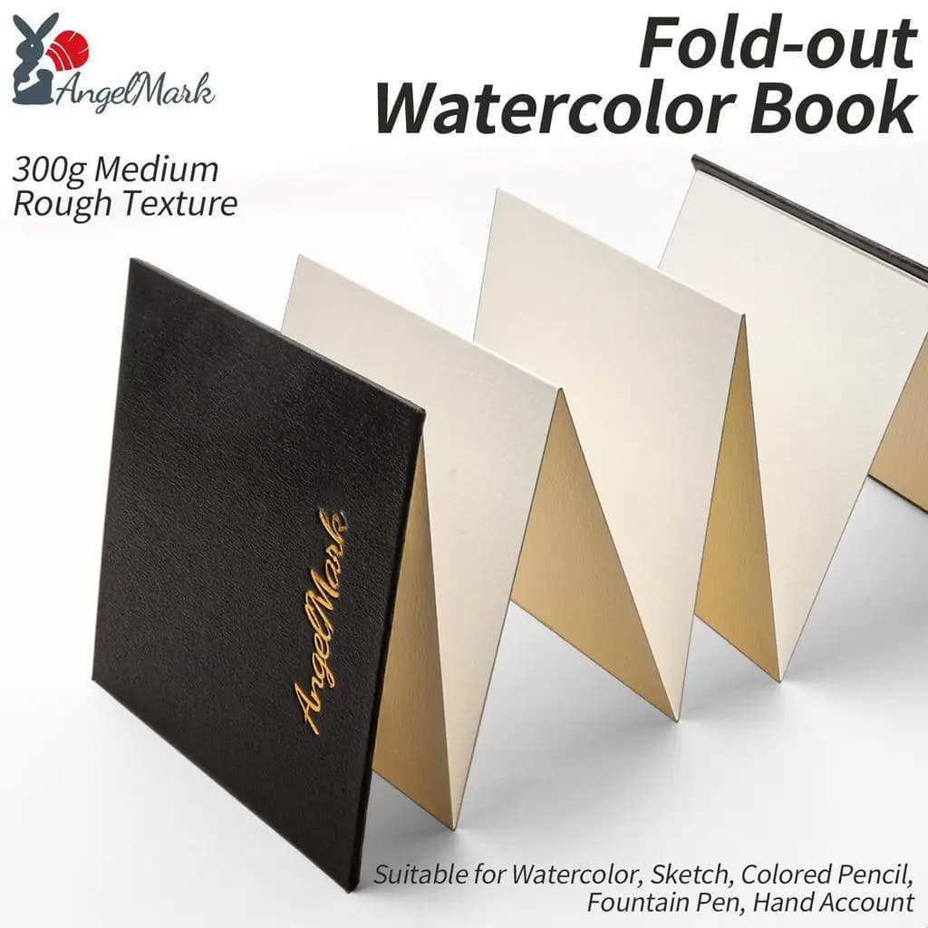 Foldable Watercolor Book Fold-out Water Color Pad 300GSM Watercolor Paper Painting For Student Artist Draw Art Supplies