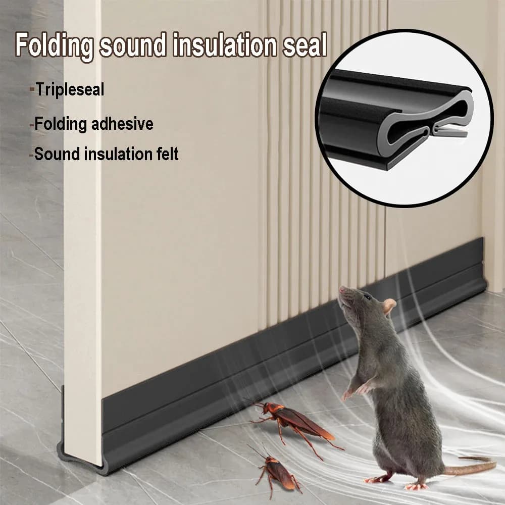 Guarnizione autoadesiva per guarnizione inferiore porta in PVC da 93 cm per striscia sigillante autoadesiva flessibile insonorizzata a prova di polvere e vento