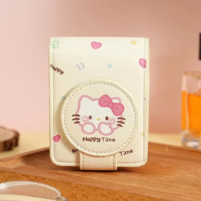Bag for Make-up Anime Hello Kitty Kawaii with Mirror, Protective Case Travel Laptop for Lipsticks and Makeup Kit