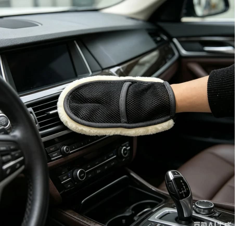 Guanto Morbido per Lavaggio Auto, Spazzola per Pulizia, Prodotti per la Cura della Moto, Panno per Pulizia Automobilistica