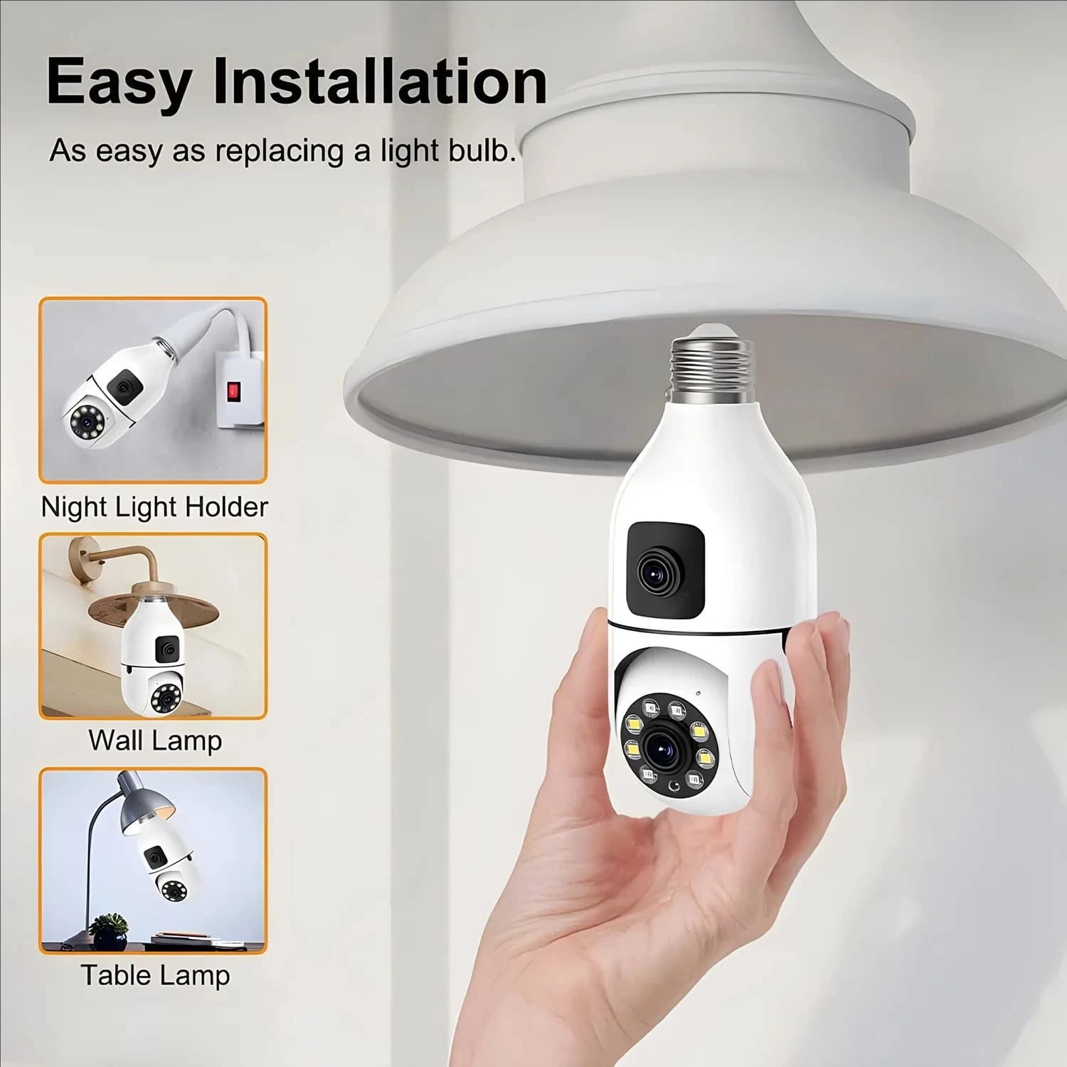Telecamera di Sorveglianza PTZ WiFi HD 4MP per Esterni con Doppia Lente e Doppio Schermo, Tracciamento Automatico AI, Protezione di Sicurezza IP, Video CCTV