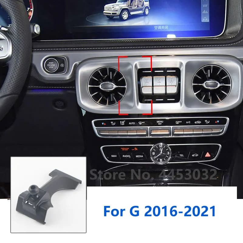 Supporti speciali da 17mm per Mercedes Benz G63 G500 W463 supporto per telefono da auto supporto GPS accessori Base staffa fissa 2016-2021