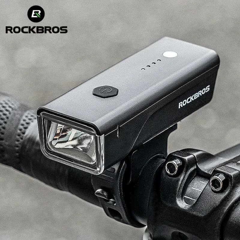 ROCKBROS Faro per bicicletta intelligente 260LM 1500mAh Manubrio Type-C Torcia a LED ricaricabile Luce anteriore per bici Impermeabile