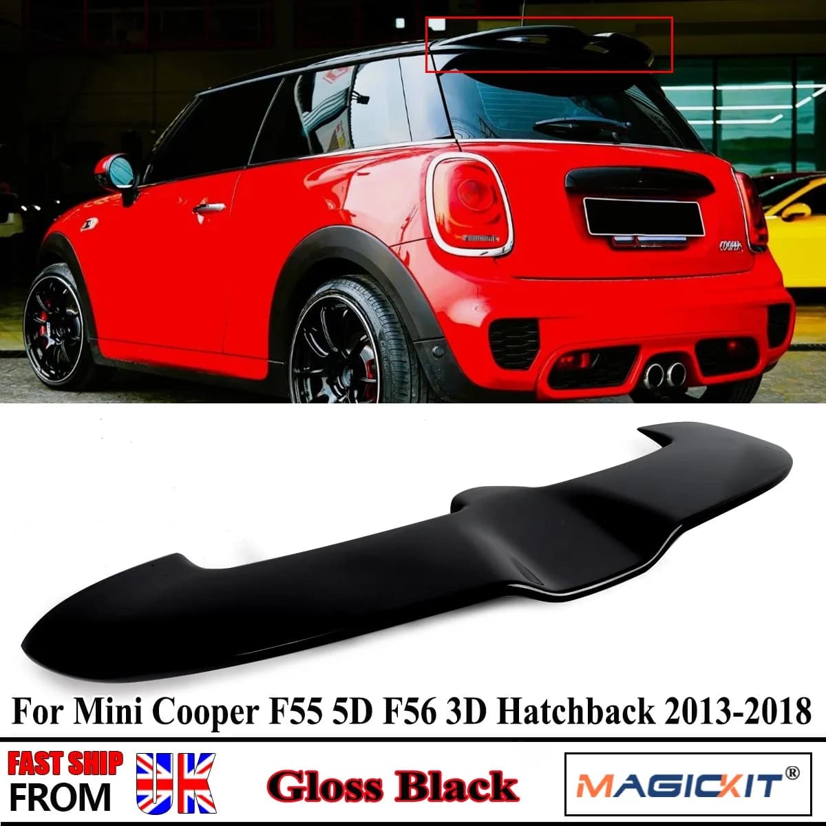 Rear Spoiler For Mini Cooper F55 F56 Diesel Hatch 2013-2018 Hatch Gloss Black Rear Boot Roof Spoiler Lip Wing