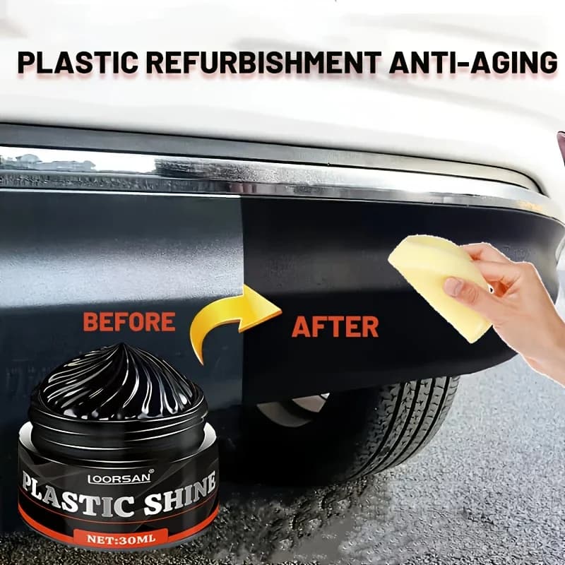 Adatto per interni auto, paraurti, cera per ristrutturazione in plastica, sedili, crema riparatrice lucida nera per pneumatici, pasta lucida in plastica