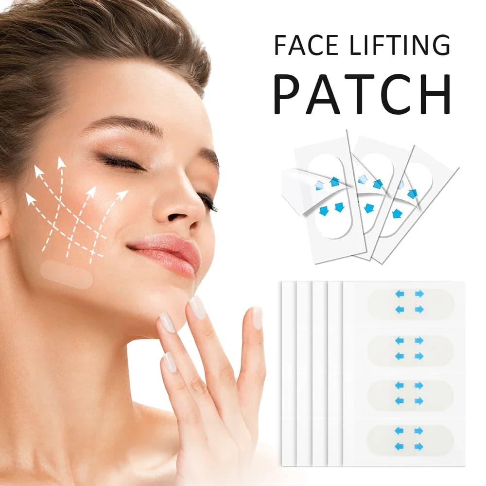80 Pezzi Adesivi Invisibili Trasparenti per Lifting Viso, Patch Sottili per Sollevamento, Strumenti per Modellare il Viso a V, Nastro Adesivo per Rughe e Pelle Cadente